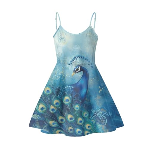 Image of Biyejit Women Casual Loose Dress Strap Long Summer Beach Swing Dress