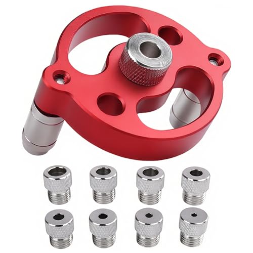 Gabarit de Percage Vertical, Kit de Recherche de Centre de Travail en Bois, avec Localisateur de Guide de Perçage, Guides de Perçage Vertical pour Bois, Inclus 8 Douilles de Perçage de 3 à 10mm