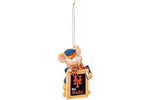 New York Mets MLB Holiday Mouse with Chalkboard Ornament