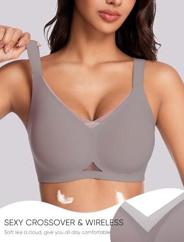 Image of Gailife Crossover Bras for Women No Underwire Wireless Bralettes Seamless Supportive T Shirt Everyday Bras