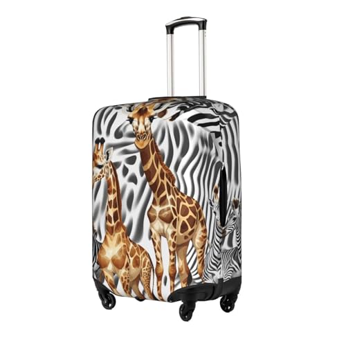 Zebra And Giraffe Tsa Approved Luggage Cover For 18-32 Inch Suitcases Scratch-Resistant Stretch Luggage Cover2