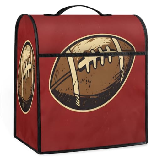 Coffee Maker Cover Football Kitchen Appliance Covers Small Appliance Covers Blender Cover Juicer Cover Dust Covers for Kitchen Appliances with Top Handle and Pockets,Washable,B304