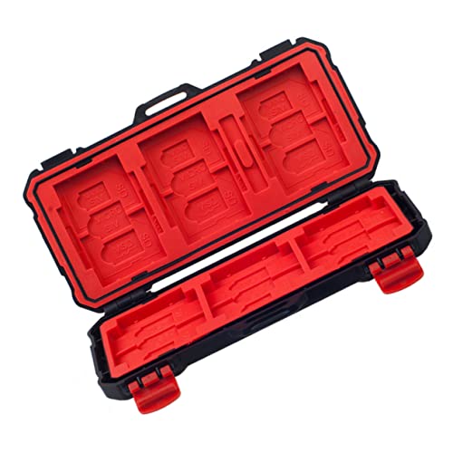 Holibanna 1Pc Shock Memory Cards Case Carrying Box with Ergonomic Locking System Durable Organizer for Cf Flash Cards Easy to Clean and Maintain