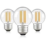 PADMO LUDAZ Dimmable LED G16.5 Light Bulb 40W Equal 4W Globe Light Bulbs Type G Light Bulb Round Light Bulbs for Bathroom Vanity,Sconce,Pendant,Chandelier,Warm White 2700K 400LM,Pack of 3