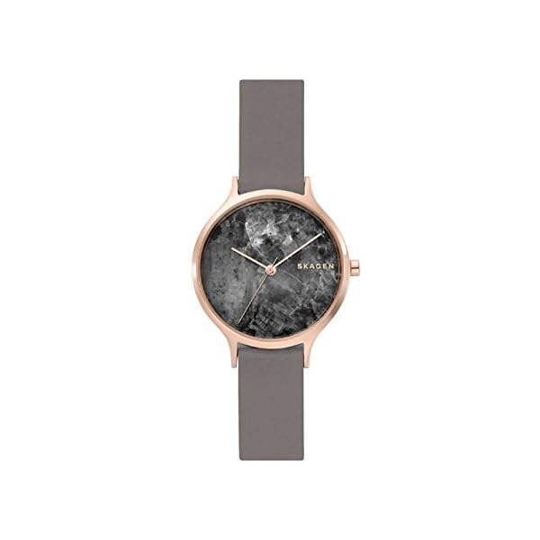 Skagen Damen Analog Quarz Uhr mit Leder Armband SKW2672