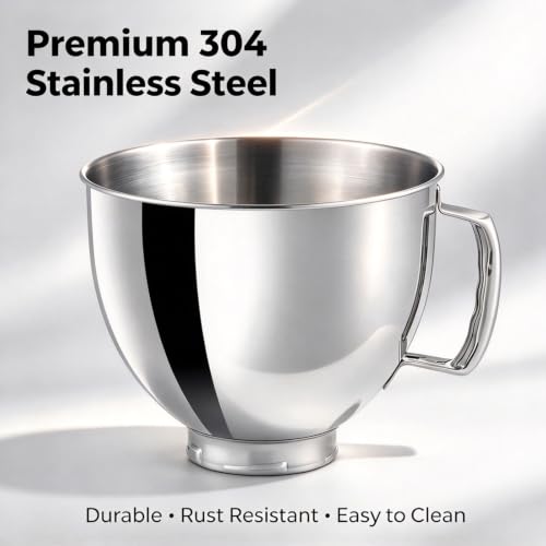5 QT Stainless Steel Mixer Bowl for KitchenAid Tilt-Head 4.5-5 Qt - image 5