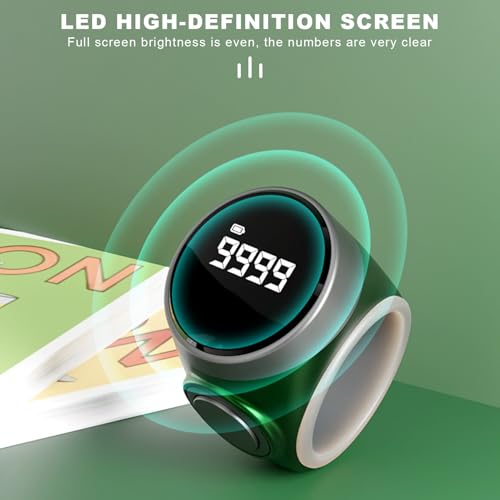 Compteur de doigts portable à 4 chiffres grand écran de méditation - 5