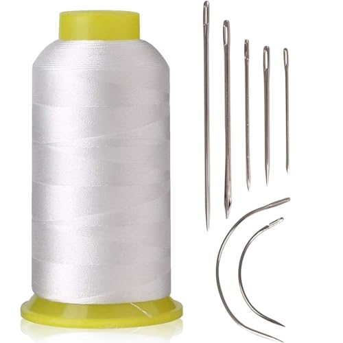 Bonded Nylon Sewing Thread 1500 Yds with Needles Kit - High-Strength for Leather, Canvas, Outdoor Gear - Upholstery, Shoes, Bags，Ideal for DIYers, Cobblers, and Professional Tailors