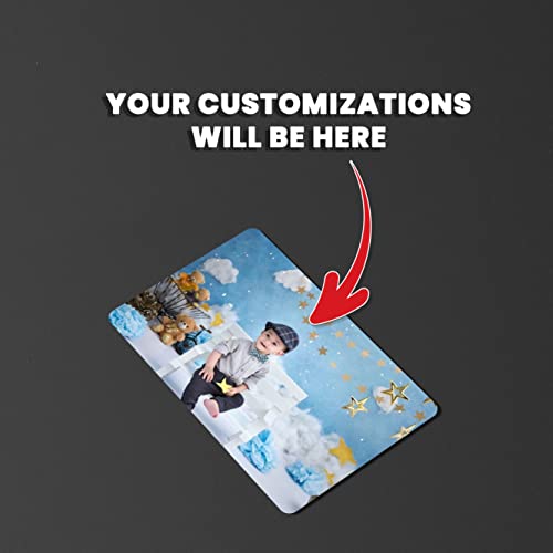 Image of Fairus Customized Wallet Card With Your Photo,Illustration On Front Side,Special Message,Spotify Song Code Backside Best For Special Occasion Gift For Loved One (Photo-Love Bank),Thanksgiving