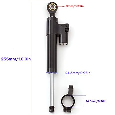 255mm CNC Adjustable Universal Steering Damper Linear Stabilizer Control for Snowmobile/Scooter/Motorbike/Motorcycle/ATV/Rudder Pedals(Fanatec V3) / Photographic Equipment