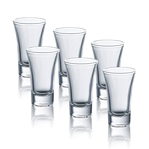 M&N Home 6-Pack Heavy Base Shot Glass Set, 2-Ounce Shot Glasses #TOP8