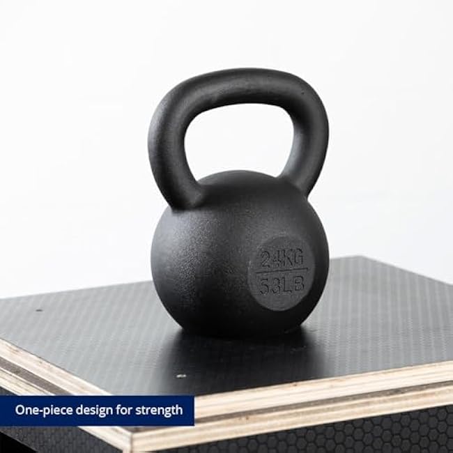 Titan Fitness Cast Iron Kettlebell, Single Piece Casting, KG and LB Markings, Full Body Workout