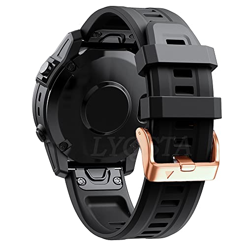 Bracelet montre Garmin 7S silicone souple de 20 mm finition agate
