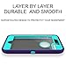 MXX Case Compatible with iPhone 8 Plus iPhone 7 Plus Heavy Duty Cover with Screen Protector,Purple/Light Blue