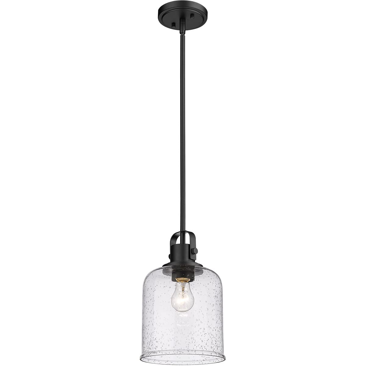 Z-Lite 340P8-MB Kinsley Pendant, 1-Light 100 Watts, Matte Black