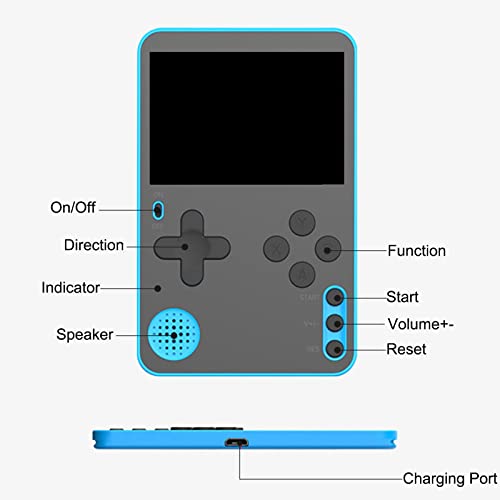 Consola de jogos portátil,K10 Console de jogo portátil com tela colorida de 2,4 polegadas com 500 co