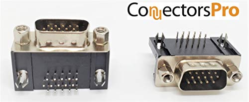 Conector D-sub 15 Pines ángulo recto PCB, pack 10 miniatura 2