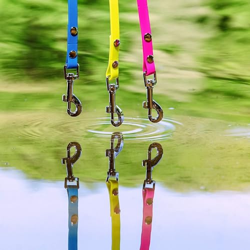 10m Schleppleine, Hundeleine, Handschlaufe, Neon-Gelb, extra schmal, schmutz- und wasserabweisend