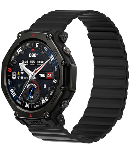 [ULIGADUO] pxg ݊For Amazfit T-Rex 3 Pro 48mmX}[gEHb`ɑΉ VR }OlbgX`[xg (ubN)