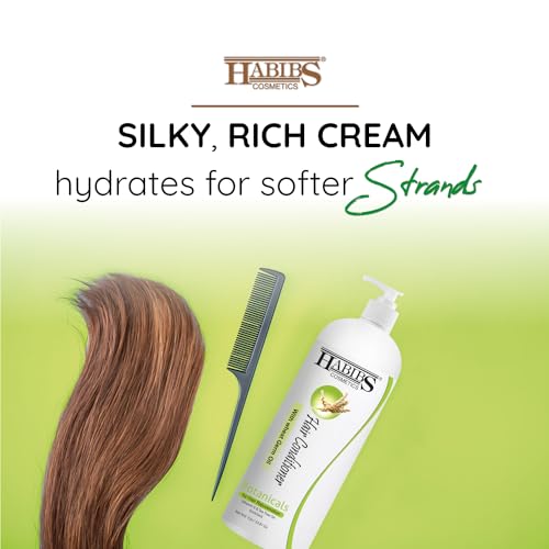 Image of Habibs Professinal hair conditioner Nourishing for Smooth & Straight Frizz-Free hair, With Wheat germ oil Vitamin E & tea tree oil Enriched (1LTR)
