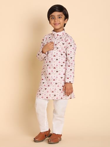 Image of Pro-Ethic Style Developer Boys Heavy Cotton Printed Kurta and Pajama Set for Kid's Ethnic Wear (S-280)