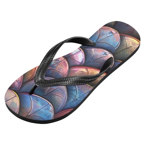 Dragon Scales Colorful Beach Summer Casual Flip Flop Sandals Non-Slip Quick Dry for Women Men 214B2770