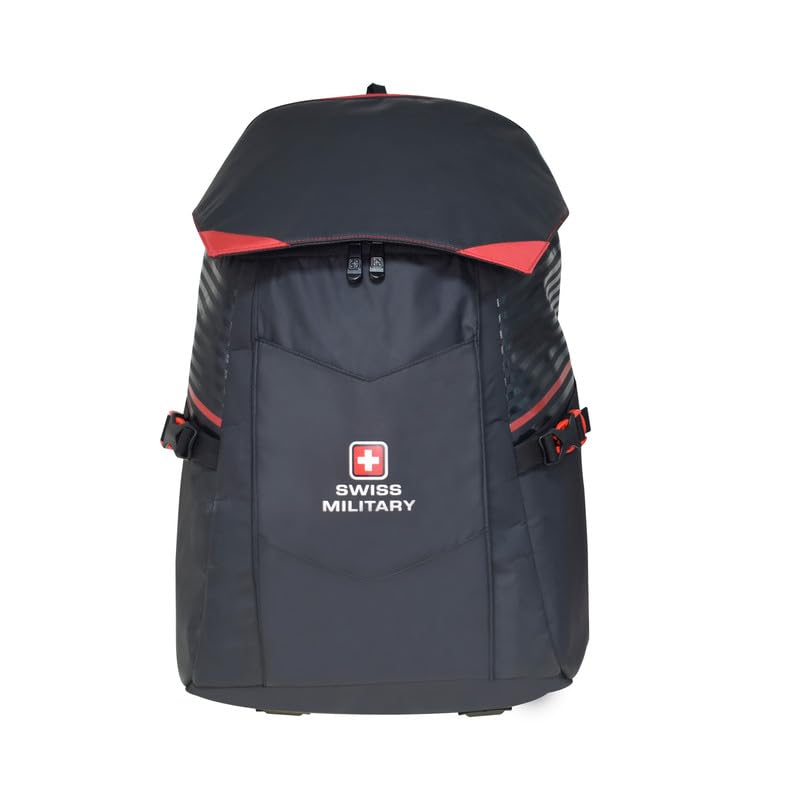 Image of SWISS MILITARY Dazzler 15.6 Inch Laptop Backpack with Unique Canopy Design, Quick Access Pockets, 26L Capacity, Durable EVA Moonlift Back Support, Organizer Compartment, Ventilated Mesh