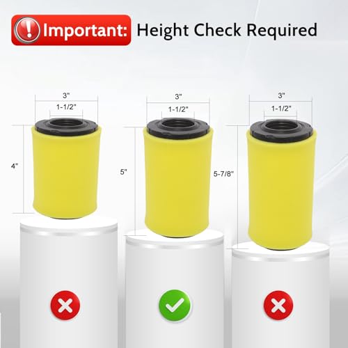S100 Oil Change Kit for John Deere D105 D110 D125 S130 S140 Z335e Z315e E100 E140 D100 D130 D140 Maintenance Kit, 100 Series Tune up Kit Parts, AM125424 Oil Filter Air Filter MIU14395 Accessories