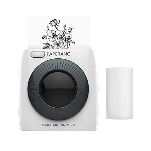 Aibecy mini impresora para movil,Impresora de bolsillo PAPERANG Impresora inalámbrica BT Impresora térmica portátil 300ppp para foto Imagen Recibo Nota Nota Etiqueta adhesiva