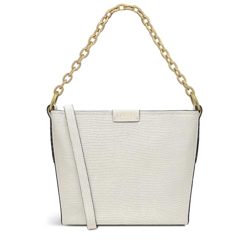 RADLEY London Petticoat Hill Faux Lizard Women’s Small Leather Shoulder Bag, Chalk