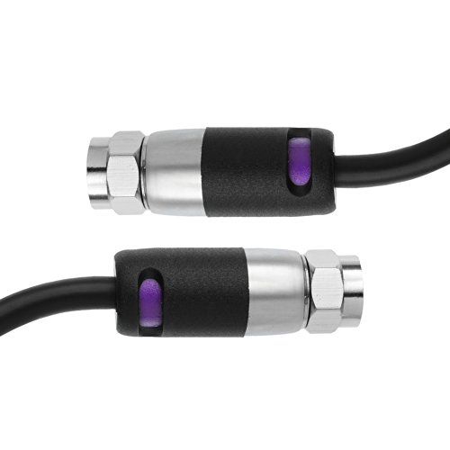 Mediabridge™ Coaxial Cable (1.5 Feet) With F-Male Connectors – Dual Shielded - Flex Series - Digital Audio/Video Cable - Black - (Part# Cj01-Mbf-N1) #TOP1