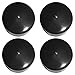 Prescott Plastics 2 1/2” (63.5mm) Outer Diameter Flexible Plastic Hole Caps, Round Black Metal Tubing End Caps, Strong Furniture Leg Inserts, Impact & Weather Resistant, Made in The USA - 4 Pack
