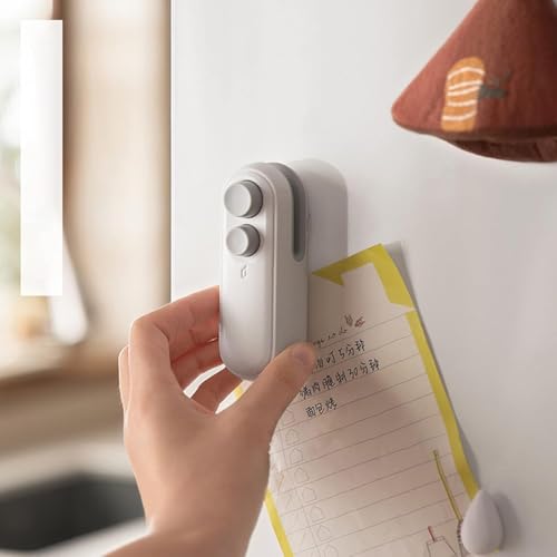 Mini Seladora Embalagens Portátil USB Recarregável Prática DUPLA FUNÇÃO SELA E CORTA Magnética Selad