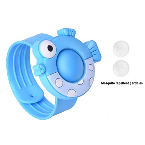 Creamon Cartoon Mosquito Repellent Bracelet, Cartoon Mosquito Repellent Bracelet Reusable Silicone Anti Mosquito Repeller Blue