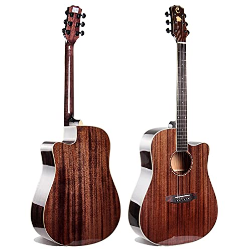 MLOPPTE Guitare,41 pouces guitare acoustique Concert guitare folk placage acajou débutant 4 couleurs sélection marron - Les Beatles, Paul McCartney, John Lennon, RIngo Starr, George Harrison MLOPPTE Guitare,41 pouces guitare acoustique Concert guitare folk placage acajou débutant 4 couleurs sélection marron