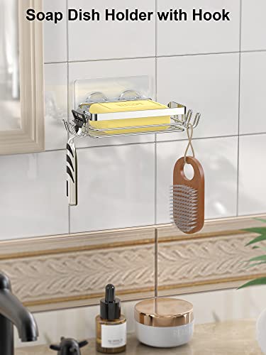 Smartake Corner Shower Caddy, 3-Pack Adhesive Shower Organizer Deep Basket With Soap Holder And Hooks, Shower Shelf Rustproof Stainless Steel, Shower Rack Storage For Bathroom Kitchen Fit 90° Wall #TOP2