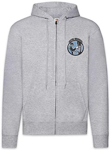 Sweat à Capuche Zip Metal Worker Confortable contre le Froid pour Homme
