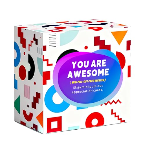 XXINMOH Affirmation Cards With Envelopes 3.5x3.5 Inch. You Are Awesome