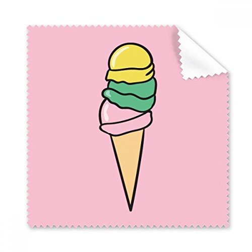 Tissu nettoyant pour écran de téléphone au motif crème glacée rose et vert
