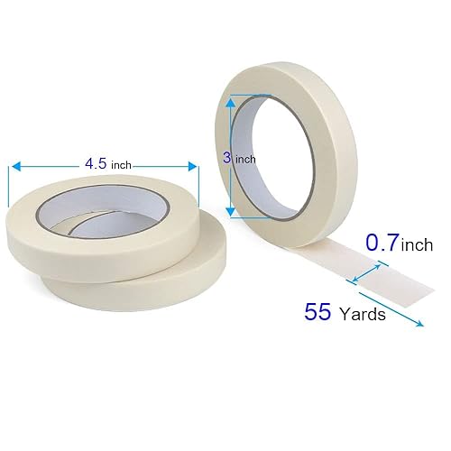 Miniatura 2 de Cinta de enmascarar 070 pulgadas x 180 pies cinta adhesiva de uso general cinta adhesiva multisuperficie pintura hogar oficina papelería escolar