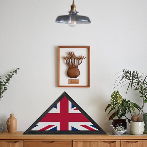 Boîte à drapeau militaire en bois noir avec verre de protection pour vétérans - 4
