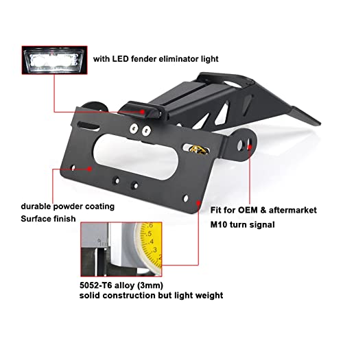 Support de plaque d'immatriculation moto RC125 RC390 premium