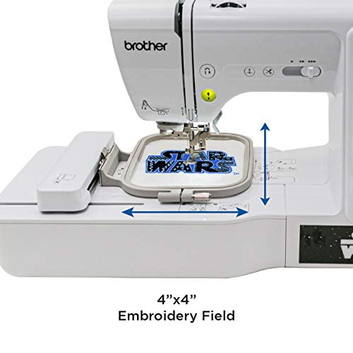 Brother Sewing And Embroidery Machine, Lb5000S, 4 Interchangeable Star Wars Faceplates, 10 Downloadable Star Wars Designs, 80 Embroidery Designs, 103 Built-In Sewing Stitches, 4" X 4" Embroidery Area, Large 3.2" Lcd Touchscreen Display, 7 Included Sewing Feet #TOP1