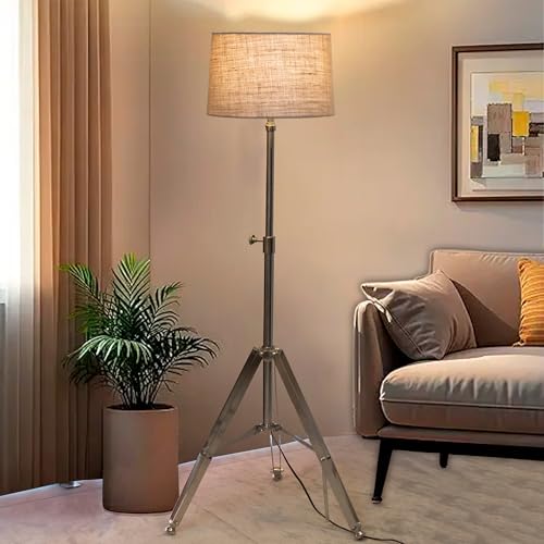 Image of Tripod Floor Lamp for Living Room Decoration, Home Decor, Bedroom, Corner, Study Room, Studio, Hall, Hotel, Gift Modern Standing Light for Ambient Lighting (Jute)