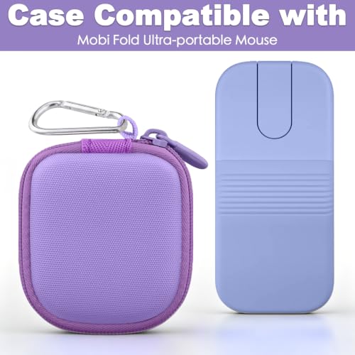 co2CREA Hard Travel Case for Logitech Mobi Fold Ultra-Portable Mouse,Purple