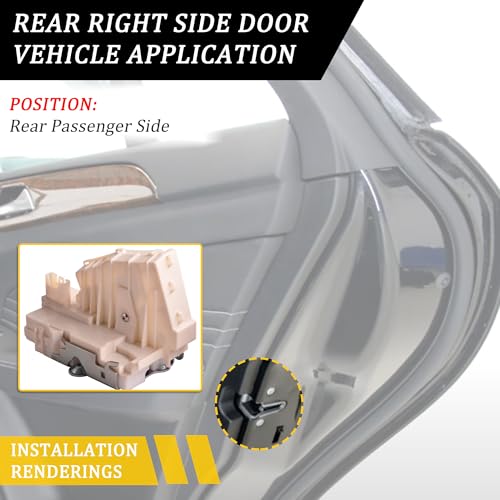 Image of Rear Right Door Lock Actuator Compatible for 2006-2013 Mercedes Benz W251 R350 GL450 ML350 Rear Passenger Side Door Latch Replacement Without Child Safety Lock Replaces A1697302435