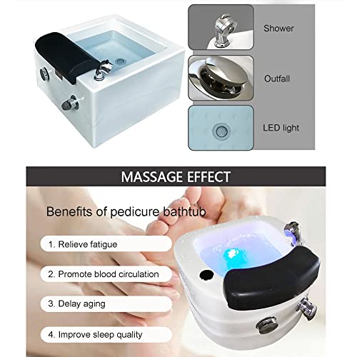 Spa de pies portátil de acrílico con masaje y burbujas miniatura 6