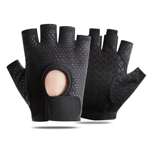 Asheyya Gym Gloves Women, Workout Gloves Men for Weightlifting Cycling Strength Training Fitness (Black)