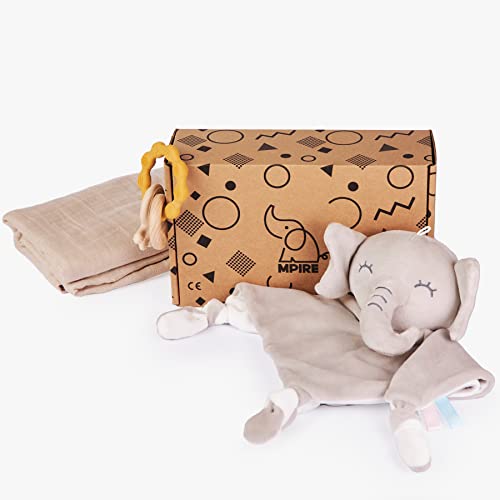 MPIRE Regalo Bebe - Regalos Bebes Recien Nacidos Originales - Muselinas Bebe Algodon - Dudus Bebe - Doudou Bebe - Mordedor Bebe - Regalos para Bebes Recien Nacidos - Cosas para Bebes