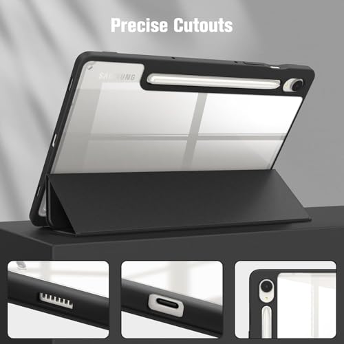 Image of ProElite Cover for Samsung Galaxy Tab S10 Lite 10.9 inch / Tab S9 FE 10.9 inch /Tab S10 FE /Tab S9 11 inch Cover Case, Smart Flip Case Cover with S Pen Holder, Stars [Transparent Back]